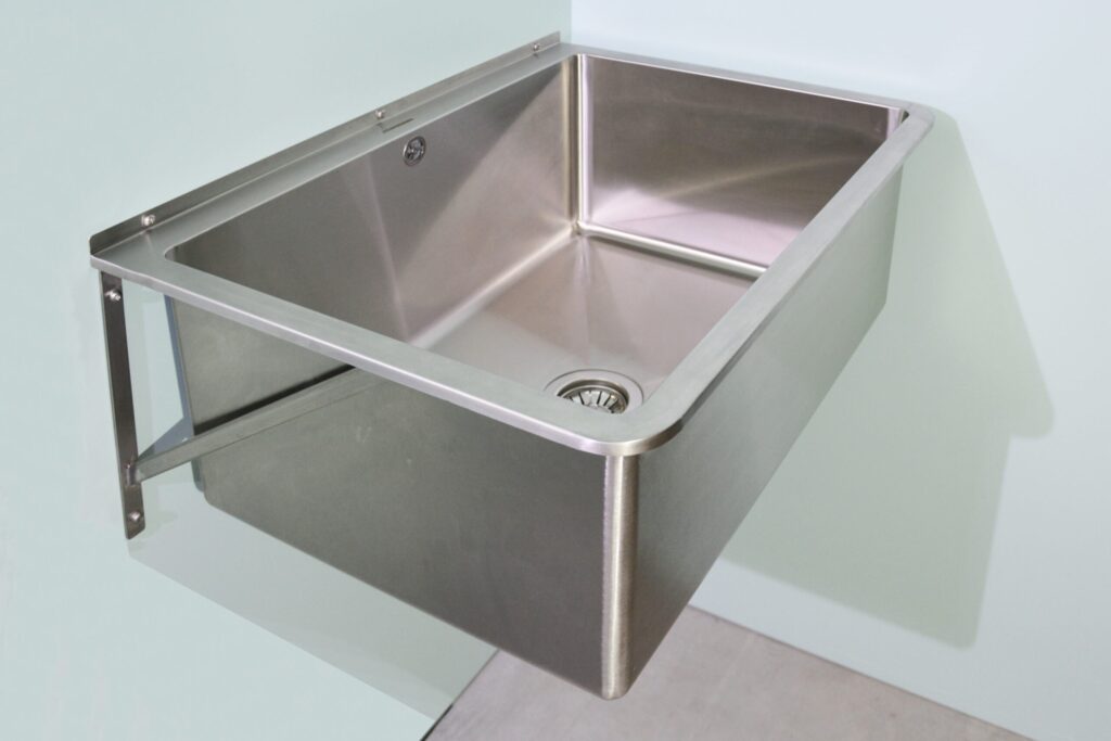 307659B HEBERHARD Edelstahl Gewerberiese Waschbecken gross Waschtrog