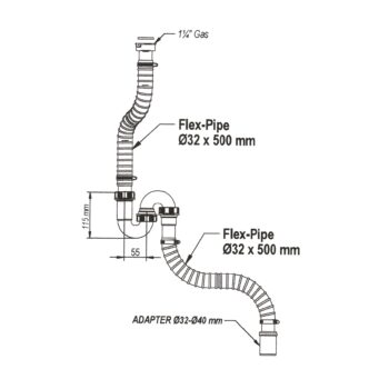 Siphon für Standtrinkbrunnen DN32 – Bild 4