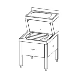 370060 Edelstahl Waschtisch-Standausguss-Kombination BT60