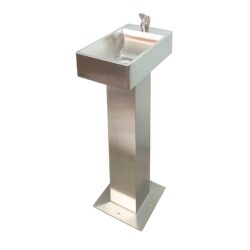 160025H Edelstahl Trinkbrunnen bodenstehend mit Edelstahl Bubbler
