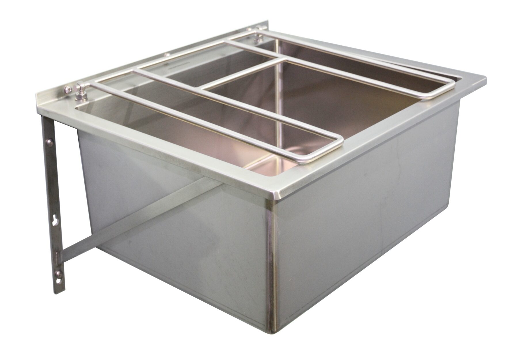 304100HK Ausgussbecken Solid 560 mit 114 Sieb, nicht verschließbar und Ganz-Metall-Klapprost