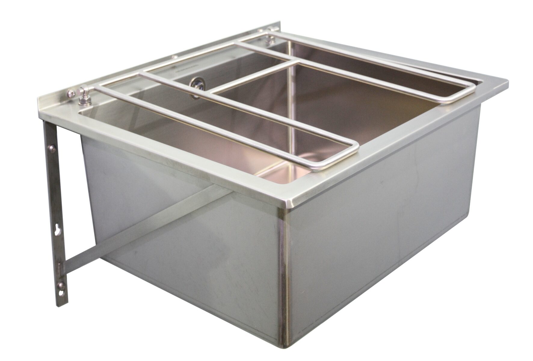 307100HK Edelstahl Ausgussbecken gross mit Klapprost