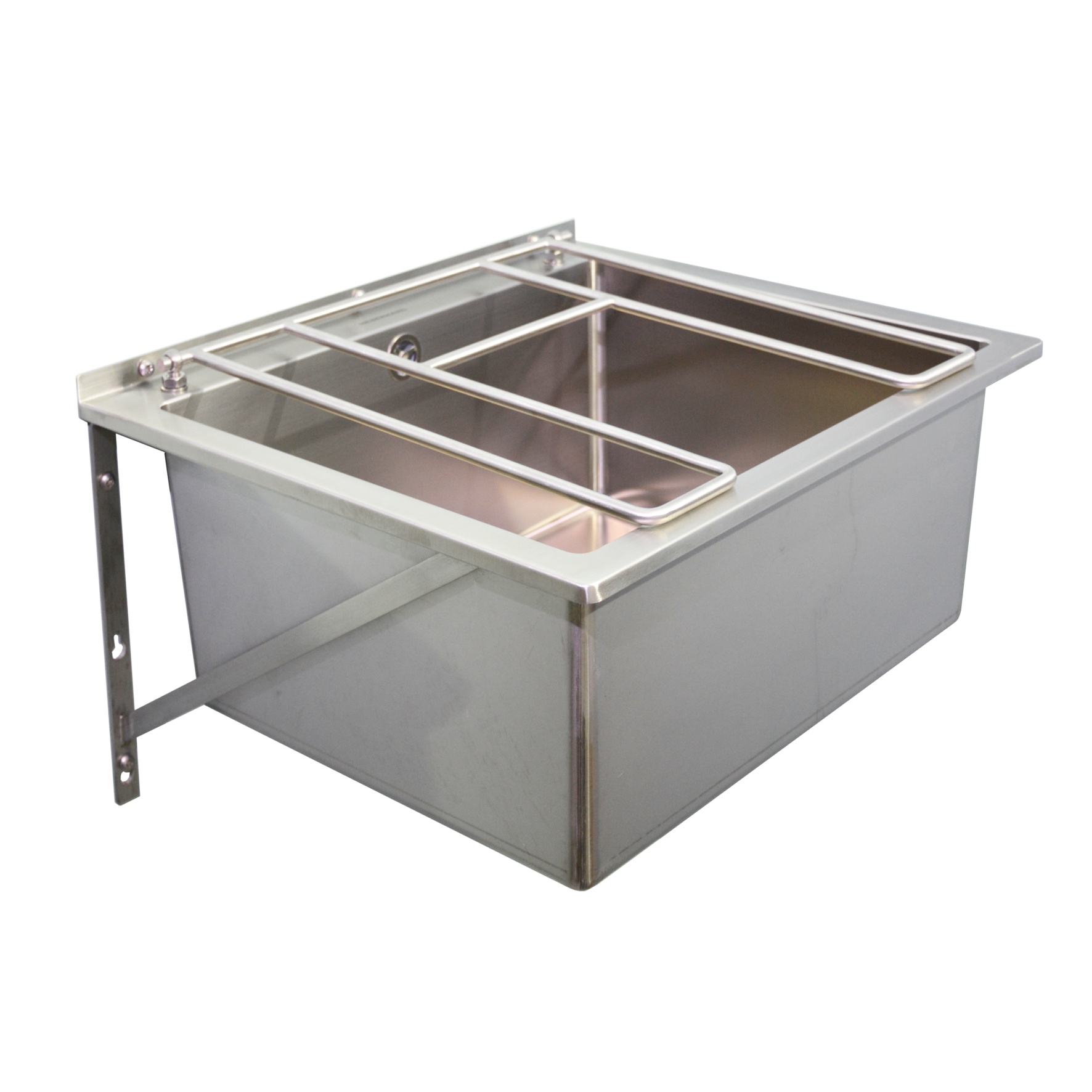 307100HK Edelstahl Ausgussbecken gross mit Klapprost