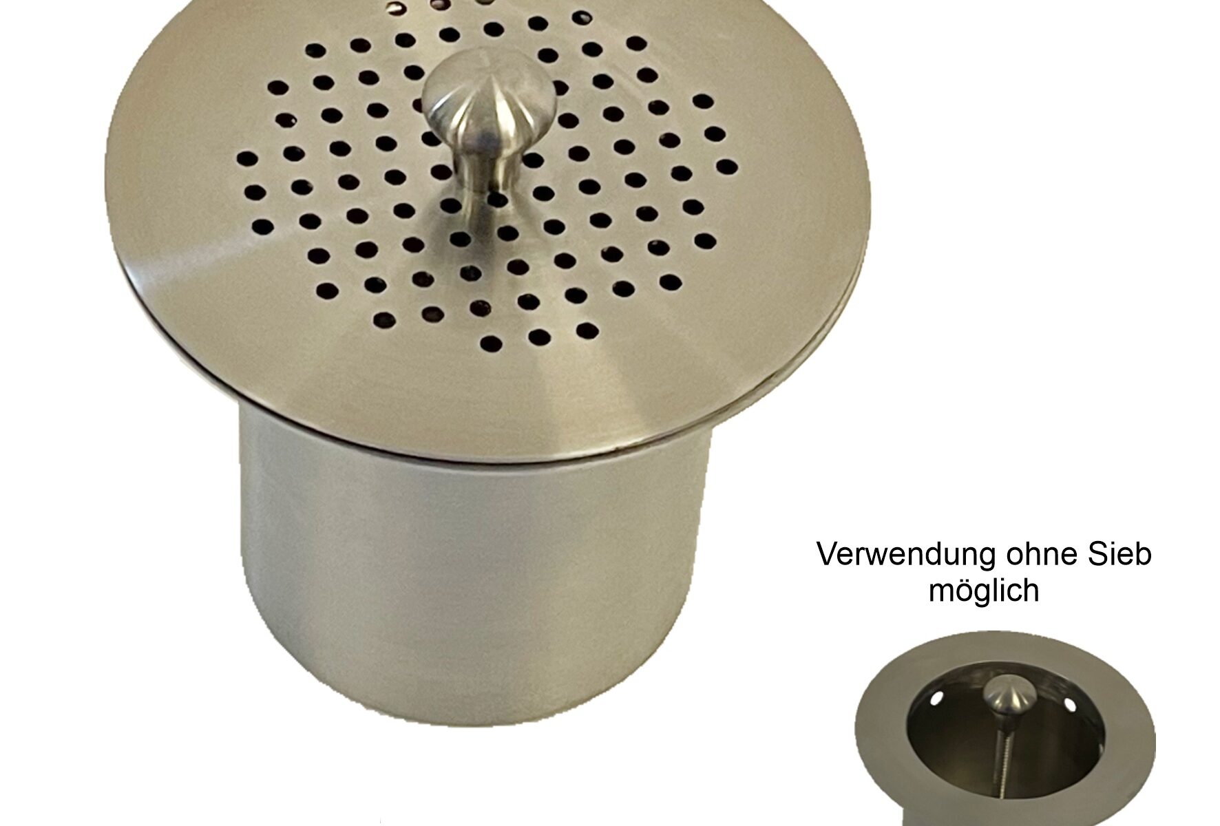 690071S Edelstahl Sandfangeinsatz